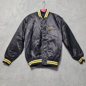 Vintage Satin‎ Snap Sport Jacket Heritage Game Sportswear US Sz Medium 80's 90's